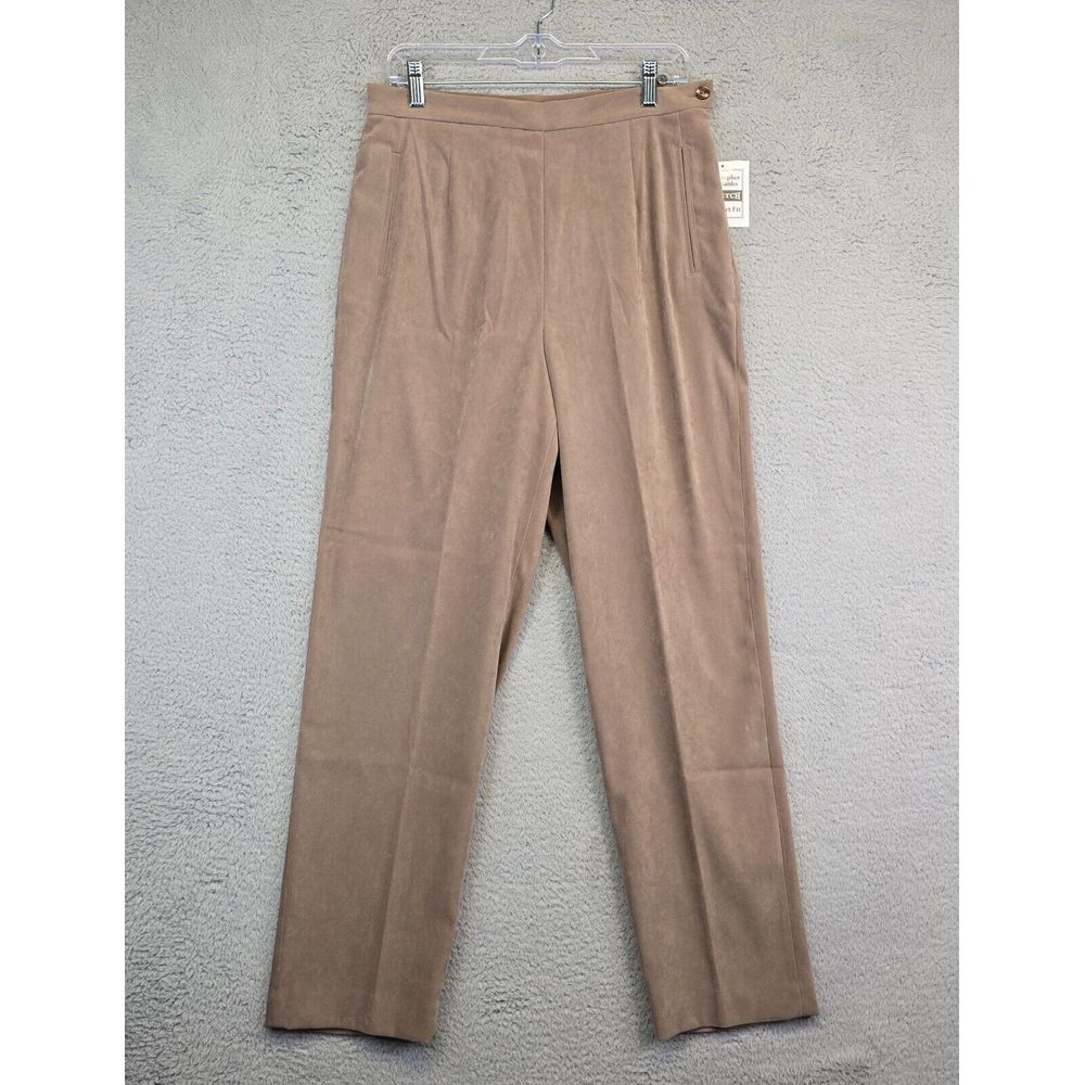 Christopher Banks Pants Womens 12 Comfort Fit Stretch Pleated High Rise Academia